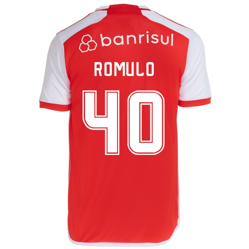 Kids Football Rômulo #40 Red White Home Jersey 2024/25 T-Shirt Uk