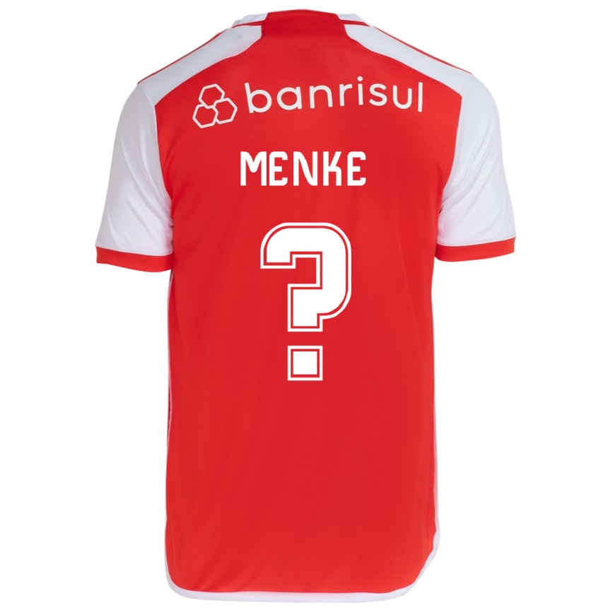 Kids Football Henrique Menke #0 Red White Home Jersey 2024/25 T-Shirt Uk