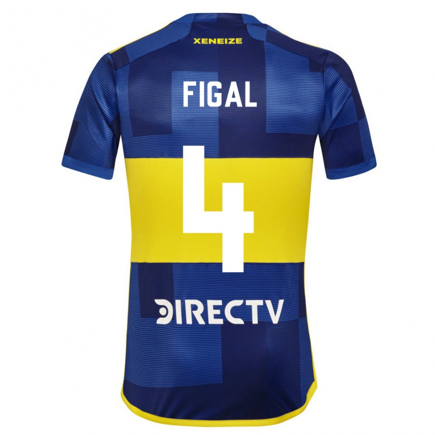 Kids Football Nicolas Figal #4 Blue Yellow Home Jersey 2024/25 T-Shirt Uk