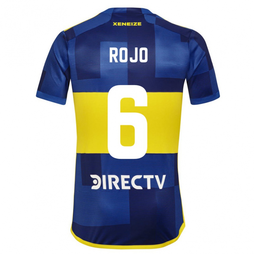 Kids Football Marcos Rojo #6 Blue Yellow Home Jersey 2024/25 T-Shirt Uk