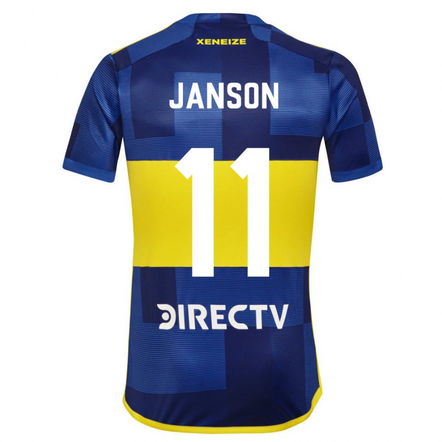 Kids Football Lucas Janson #11 Blue Yellow Home Jersey 2024/25 T-Shirt Uk