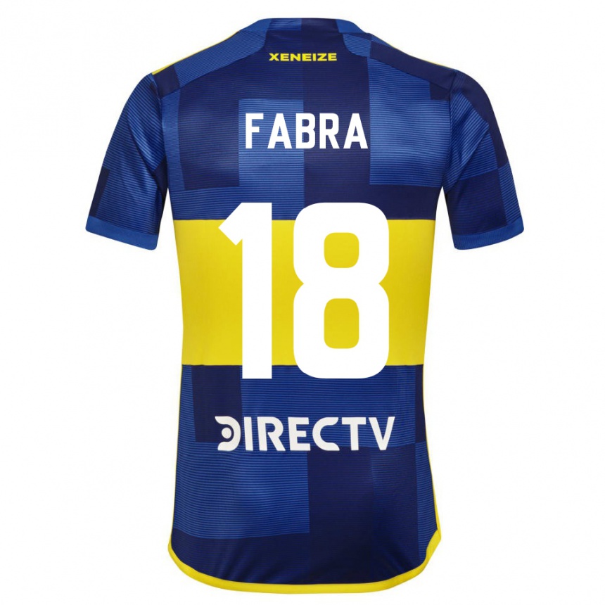 Kids Football Frank Fabra #18 Blue Yellow Home Jersey 2024/25 T-Shirt Uk