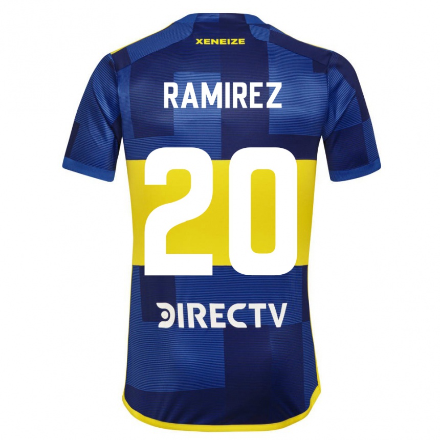 Kids Football Juan Ramírez #20 Blue Yellow Home Jersey 2024/25 T-Shirt Uk