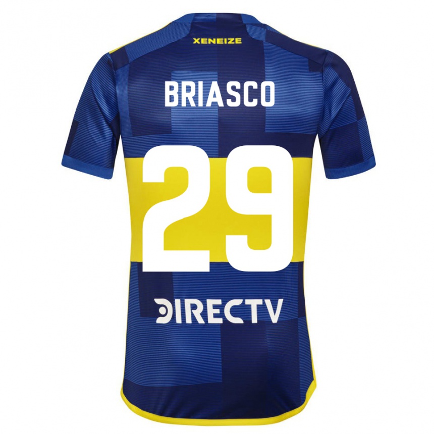 Kids Football Norberto Briasco #29 Blue Yellow Home Jersey 2024/25 T-Shirt Uk