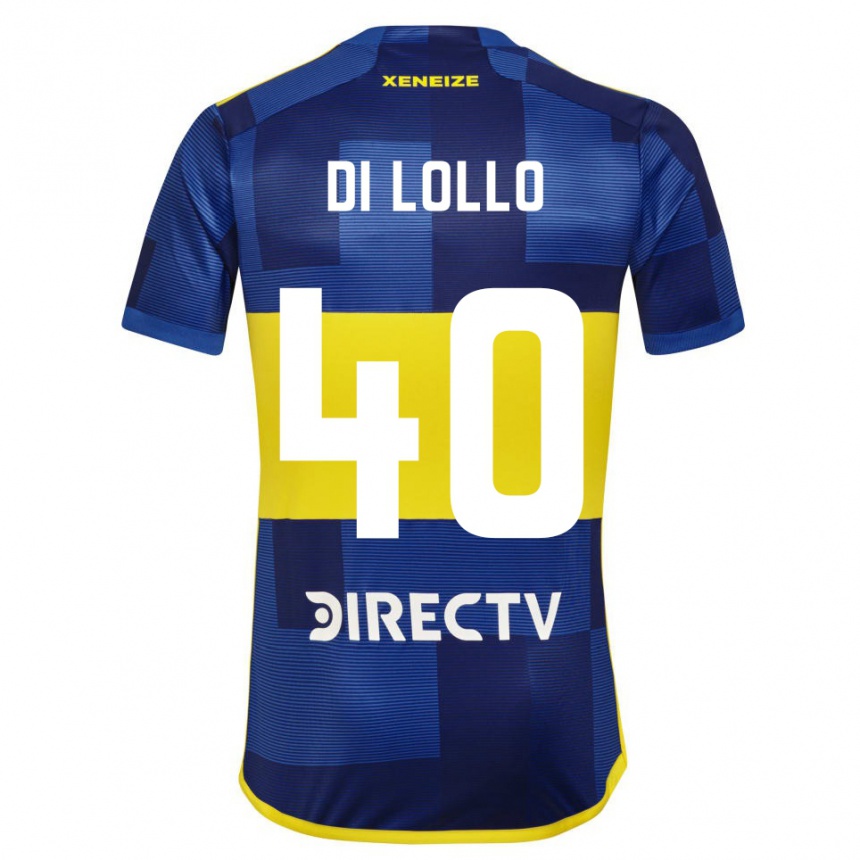 Kids Football Lautaro Di Lollo #40 Blue Yellow Home Jersey 2024/25 T-Shirt Uk