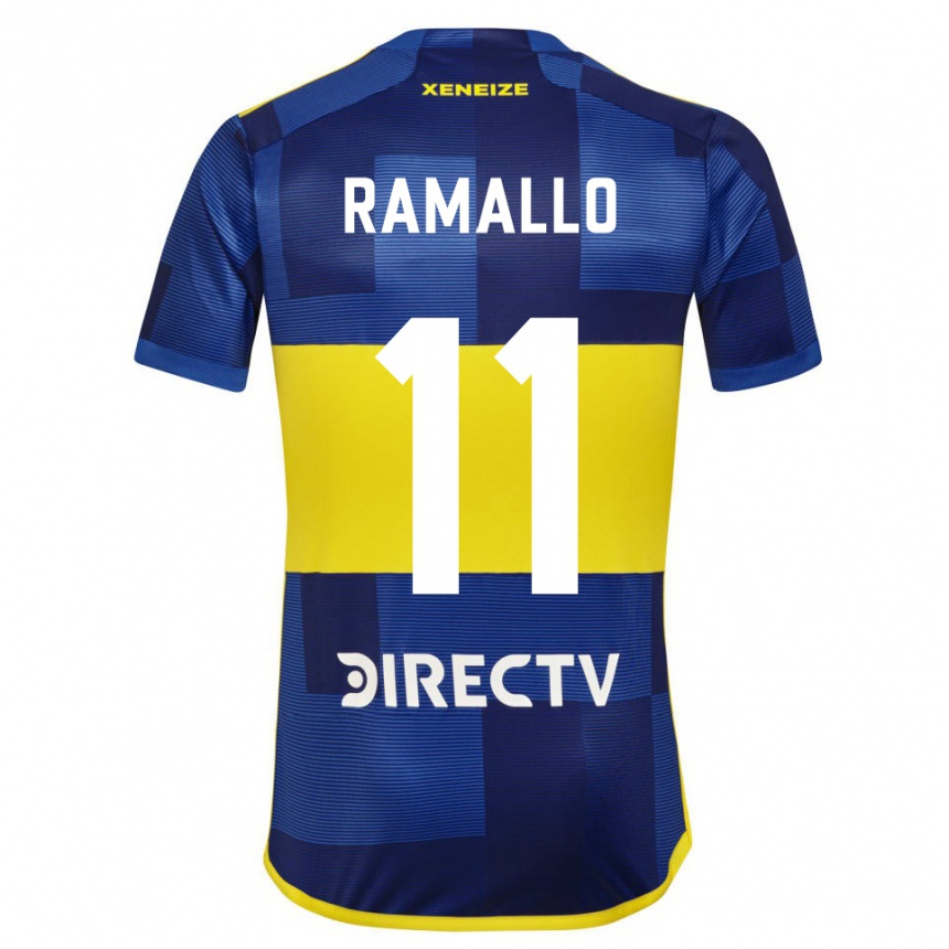 Kids Football Yael Ramallo #11 Blue Yellow Home Jersey 2024/25 T-Shirt Uk