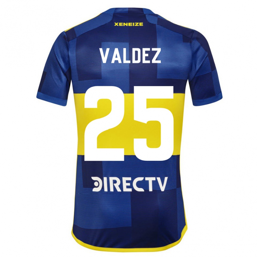 Kids Football Bruno Valdez #25 Blue Yellow Home Jersey 2024/25 T-Shirt Uk