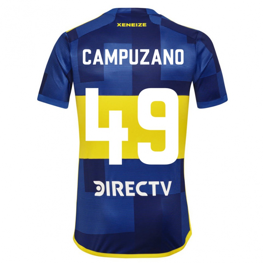 Kids Football Jorman Campuzano #49 Blue Yellow Home Jersey 2024/25 T-Shirt Uk