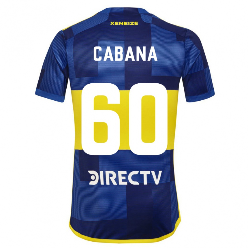 Kids Football Juan Pablo Cabaña #60 Blue Yellow Home Jersey 2024/25 T-Shirt Uk