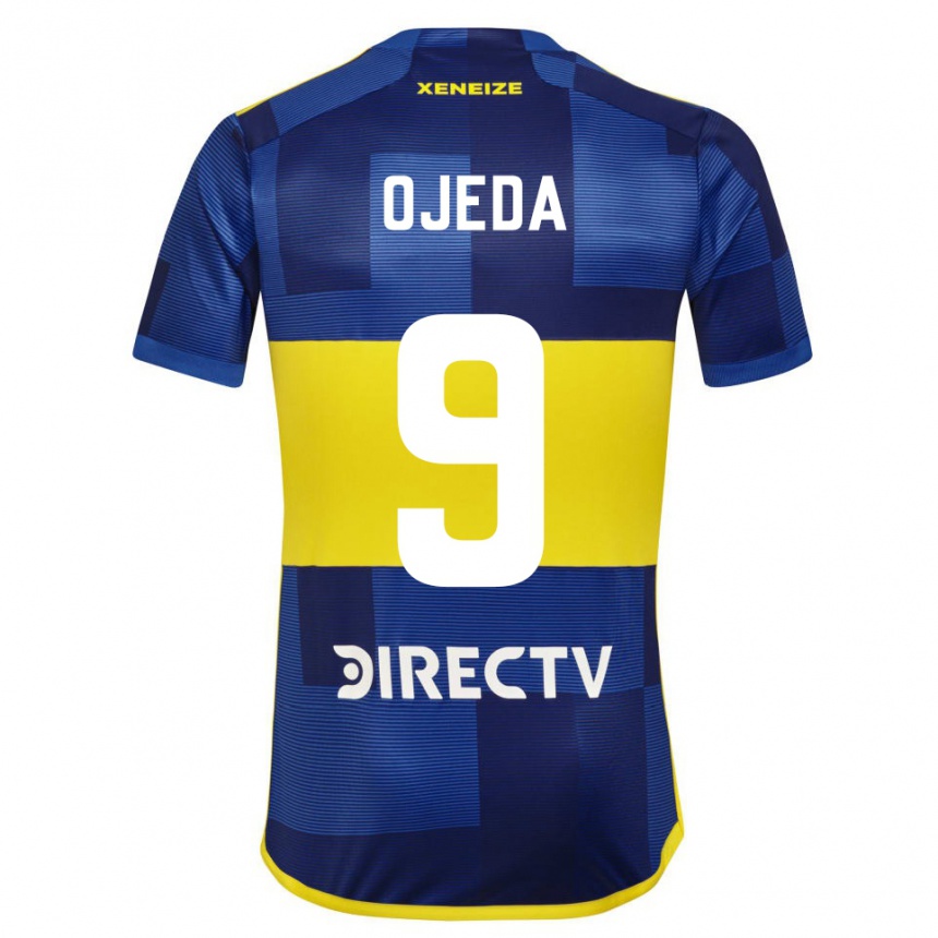 Kids Football Andrea Ojeda #9 Blue Yellow Home Jersey 2024/25 T-Shirt Uk