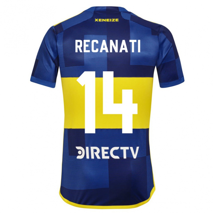 Kids Football Bianca Recanati #14 Blue Yellow Home Jersey 2024/25 T-Shirt Uk