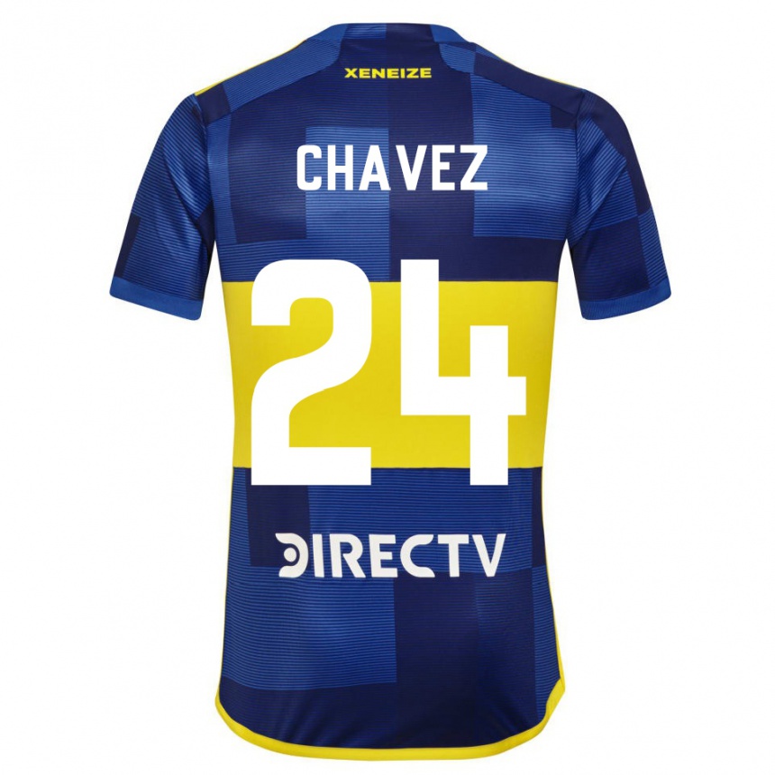 Kids Football Gabriela Chavez #24 Blue Yellow Home Jersey 2024/25 T-Shirt Uk