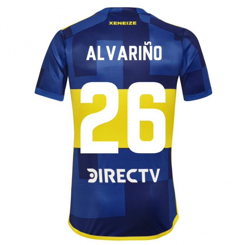 Kids Football Alexis Alvariño #26 Blue Yellow Home Jersey 2024/25 T-Shirt Uk