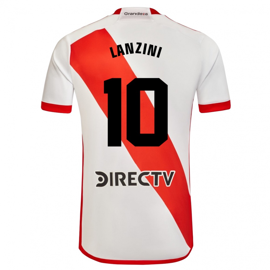 Kids Football Manuel Lanzini #10 White Red Home Jersey 2024/25 T-Shirt Uk