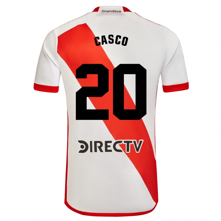 Kids Football Milton Casco #20 White Red Home Jersey 2024/25 T-Shirt Uk