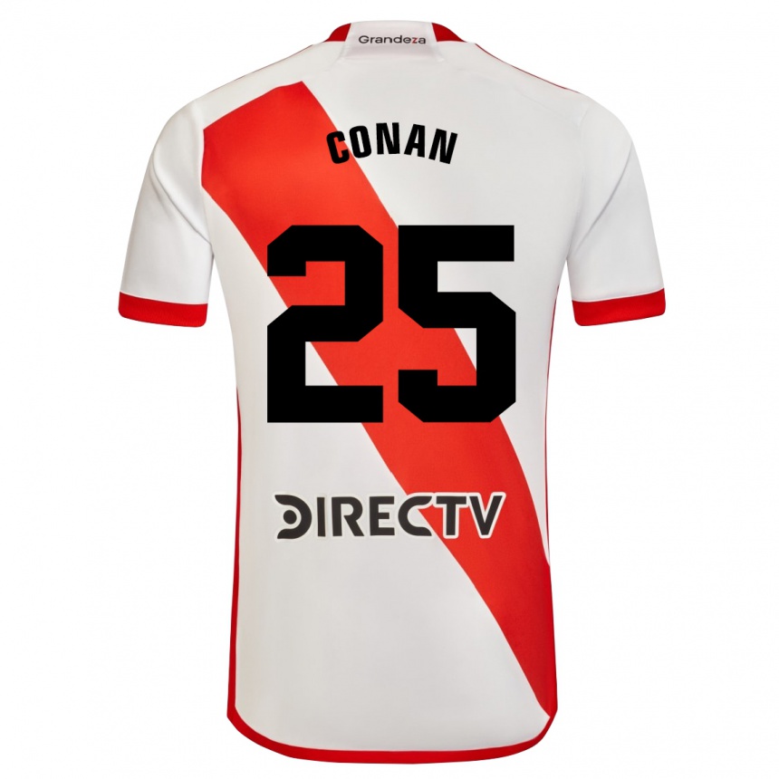 Kids Football Conan Ledesma #25 White Red Home Jersey 2024/25 T-Shirt Uk