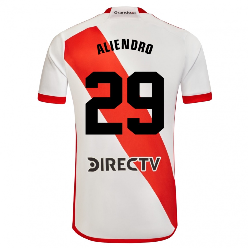 Kids Football Rodrigo Aliendro #29 White Red Home Jersey 2024/25 T-Shirt Uk