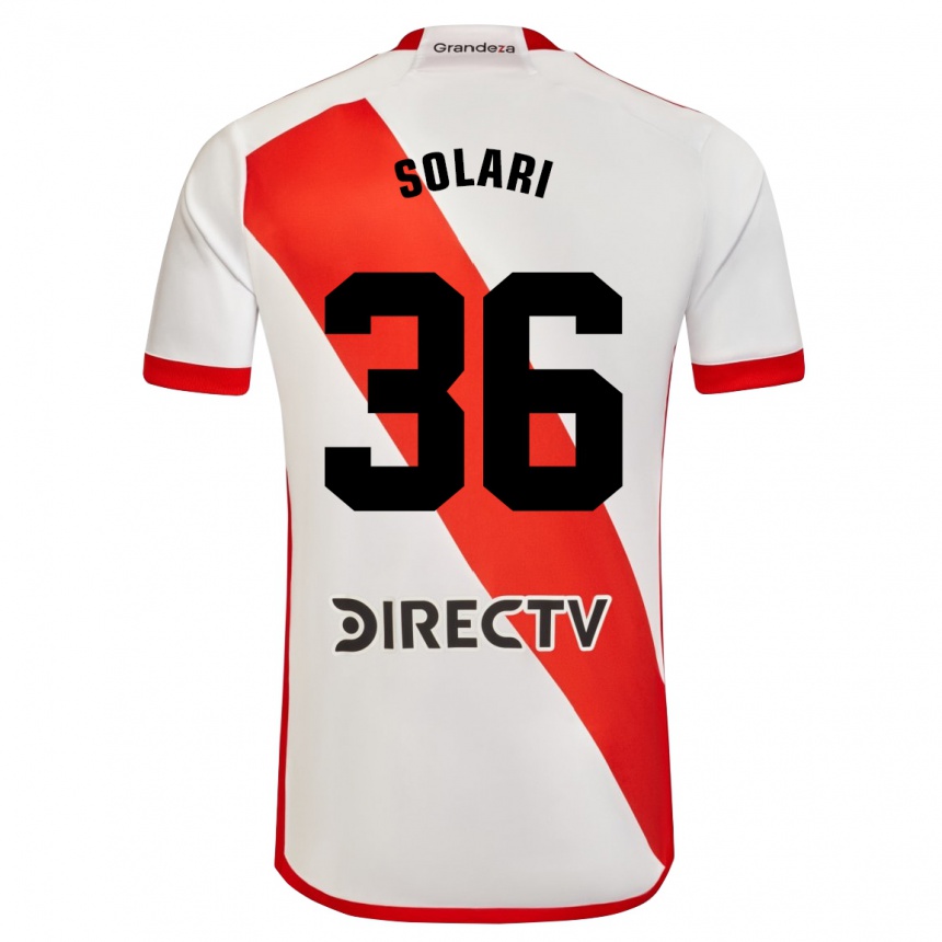 Kids Football Pablo Solari #36 White Red Home Jersey 2024/25 T-Shirt Uk