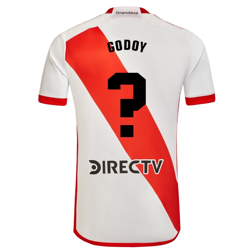 Kids Football Lautaro Godoy #0 White Red Home Jersey 2024/25 T-Shirt Uk