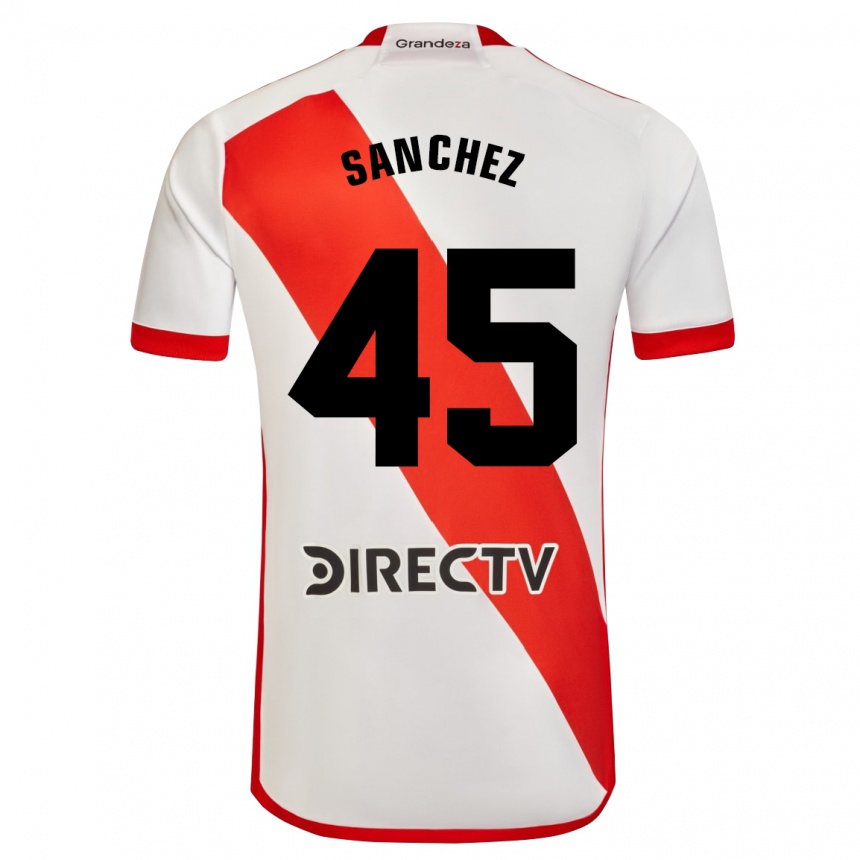 Kids Football Sebastián Sánchez #45 White Red Home Jersey 2024/25 T-Shirt Uk