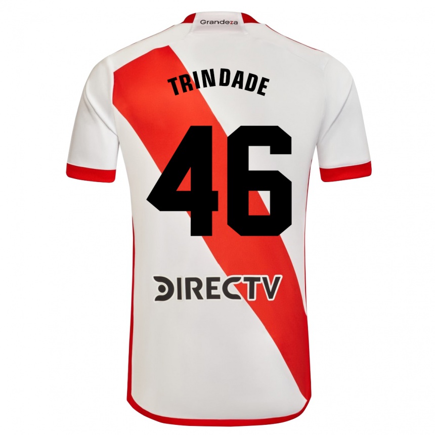 Kids Football Gonzalo Trindade #46 White Red Home Jersey 2024/25 T-Shirt Uk