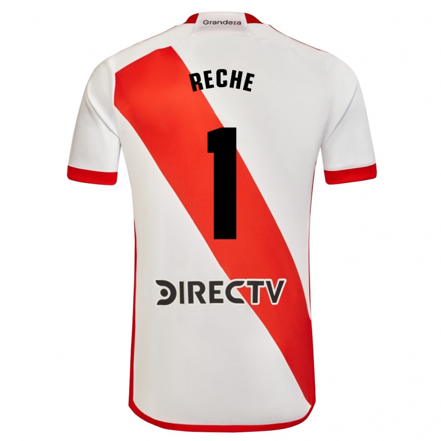 Kids Football Abril Reche #1 White Red Home Jersey 2024/25 T-Shirt Uk