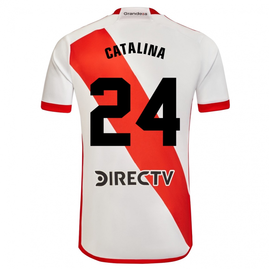 Kids Football Catalina Julia Primo #24 White Red Home Jersey 2024/25 T-Shirt Uk