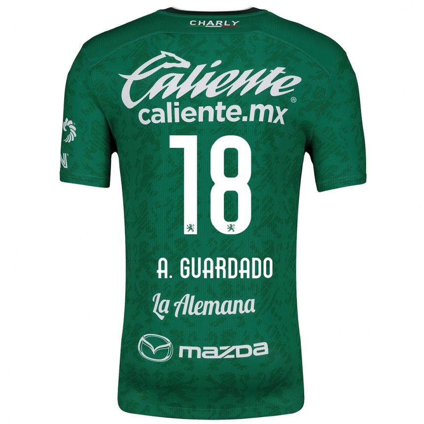 Kids Football Andrés Guardado #18 Green White Home Jersey 2024/25 T-Shirt Uk