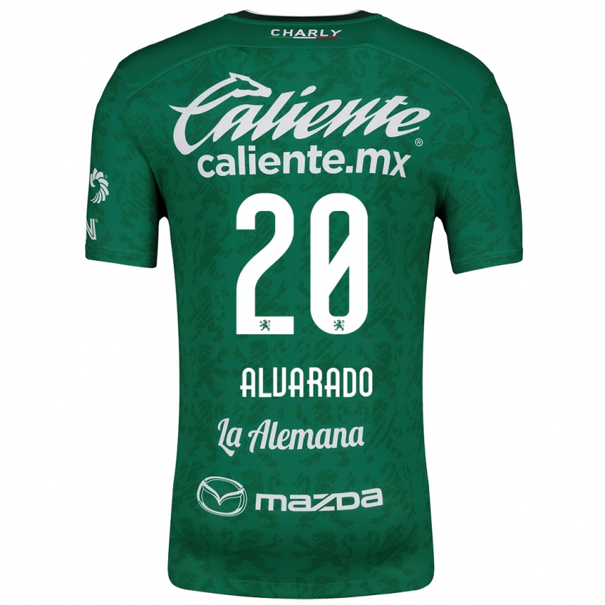 Kids Football Alfonso Alvarado #20 Green White Home Jersey 2024/25 T-Shirt Uk