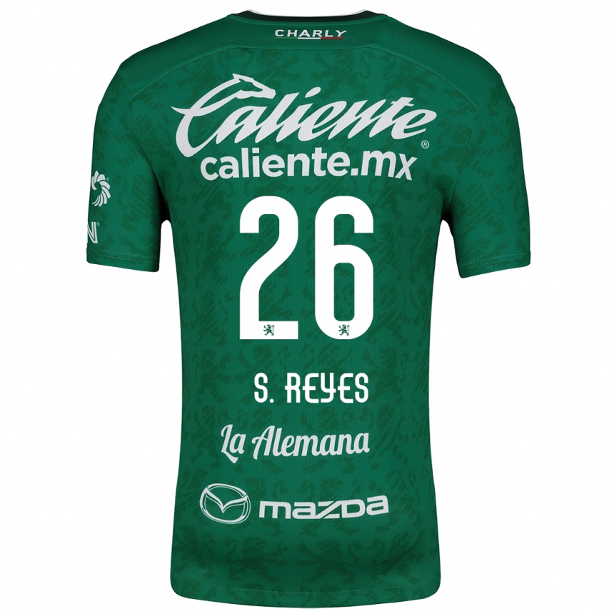 Kids Football Salvador Reyes #26 Green White Home Jersey 2024/25 T-Shirt Uk