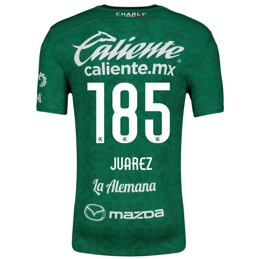 Kids Football Moisés Juárez #185 Green White Home Jersey 2024/25 T-Shirt Uk