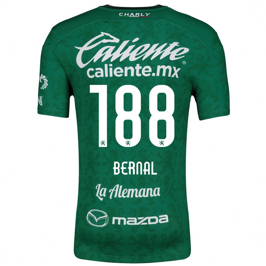 Kids Football Juan Bernal #188 Green White Home Jersey 2024/25 T-Shirt Uk