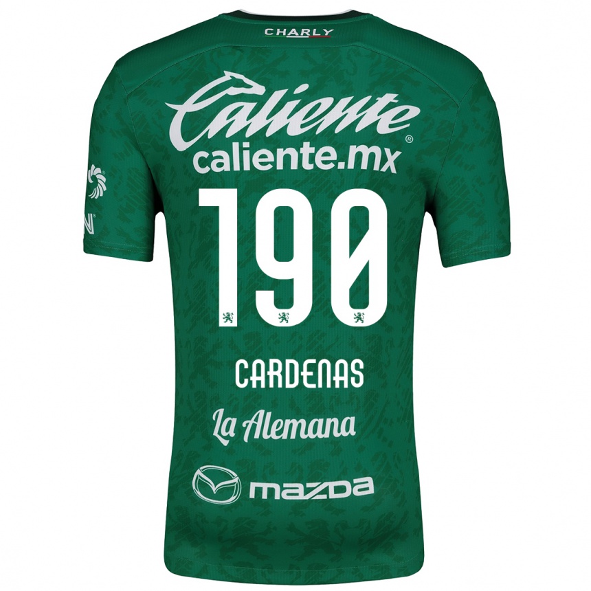 Kids Football Emilio Cárdenas #190 Green White Home Jersey 2024/25 T-Shirt Uk