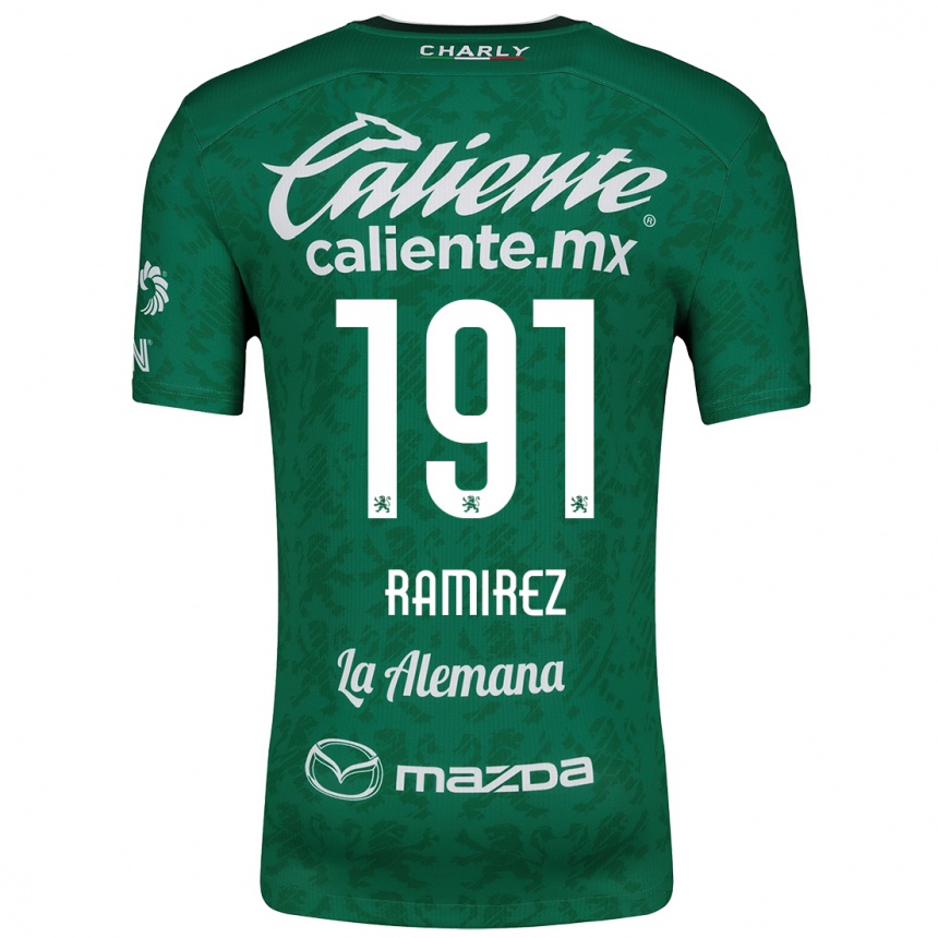 Kids Football Ian Ramírez #191 Green White Home Jersey 2024/25 T-Shirt Uk