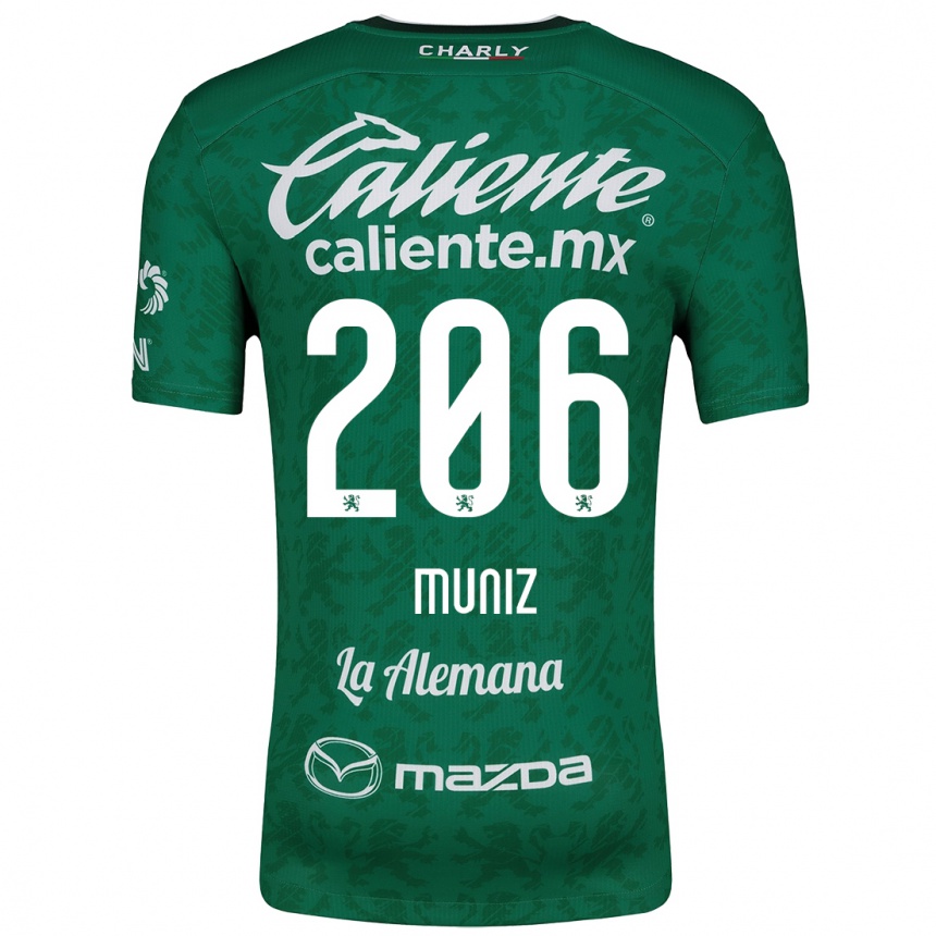 Kids Football Isaác Muñíz #206 Green White Home Jersey 2024/25 T-Shirt Uk