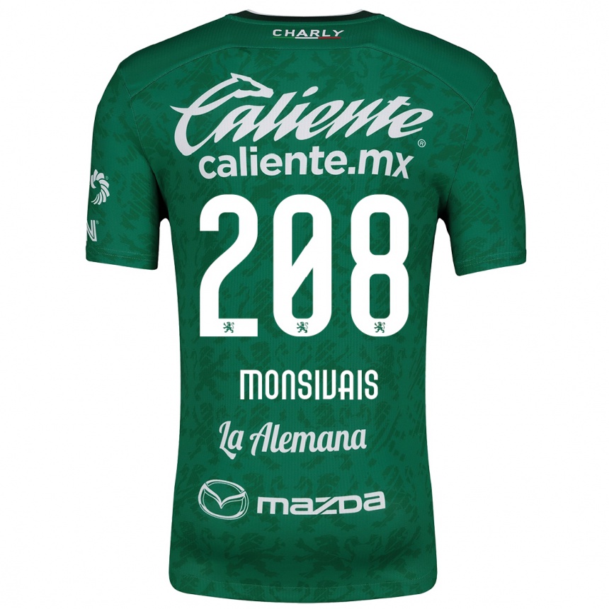 Kids Football Daniel Monsivaís #208 Green White Home Jersey 2024/25 T-Shirt Uk