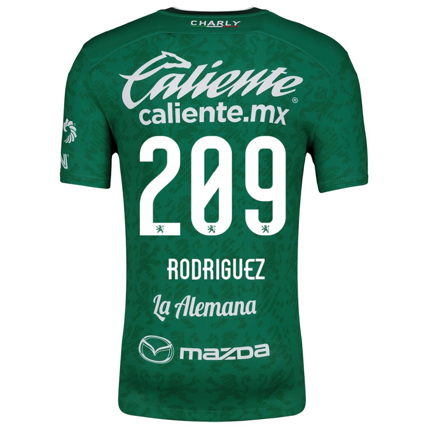 Kids Football Víctor Rodríguez #209 Green White Home Jersey 2024/25 T-Shirt Uk