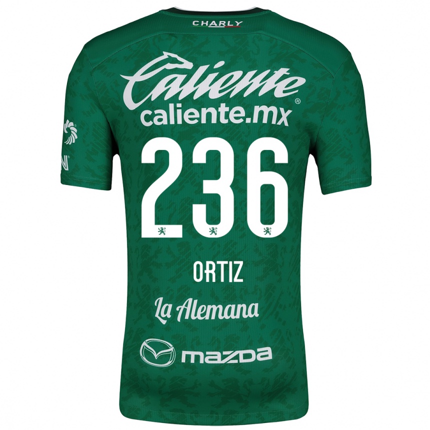 Kids Football Youssef Ortiz #236 Green White Home Jersey 2024/25 T-Shirt Uk