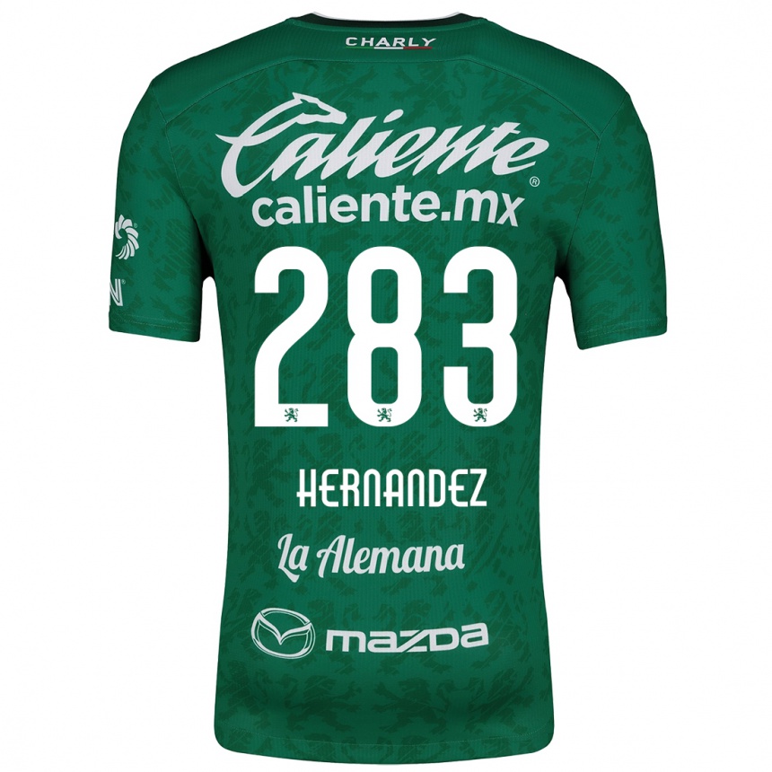 Kids Football Karin Hernández #283 Green White Home Jersey 2024/25 T-Shirt Uk