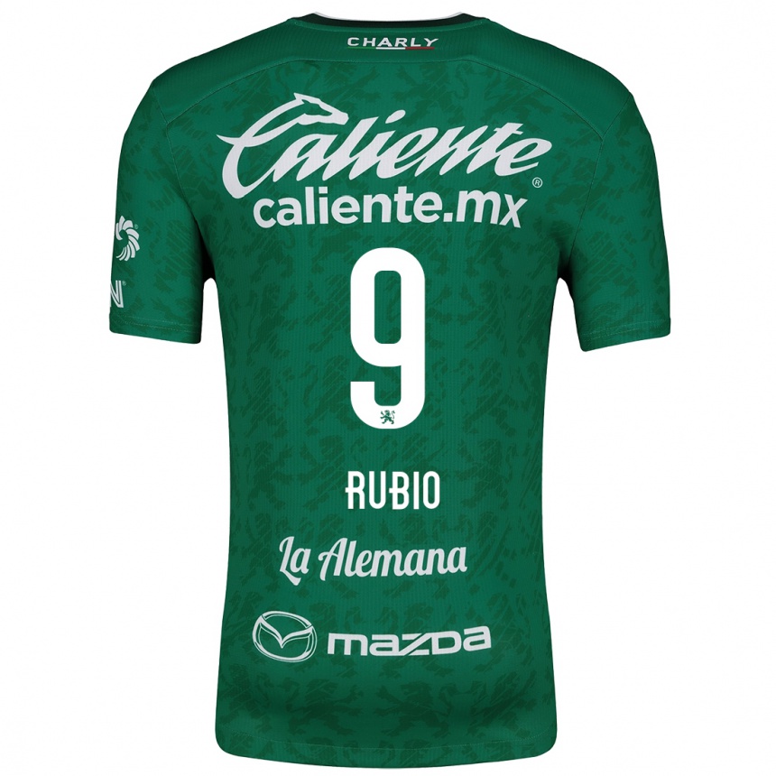 Kids Football Brian Rubio #9 Green White Home Jersey 2024/25 T-Shirt Uk