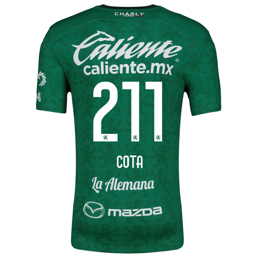 Kids Football Luis Cota #211 Green White Home Jersey 2024/25 T-Shirt Uk