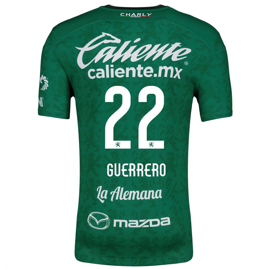 Kids Football África Guerrero #22 Green White Home Jersey 2024/25 T-Shirt Uk