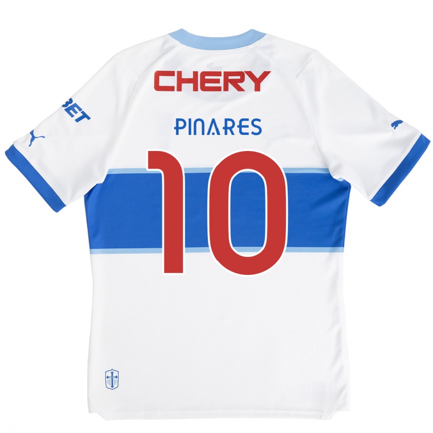 Kids Football César Pinares #10 White Blue Home Jersey 2024/25 T-Shirt Uk