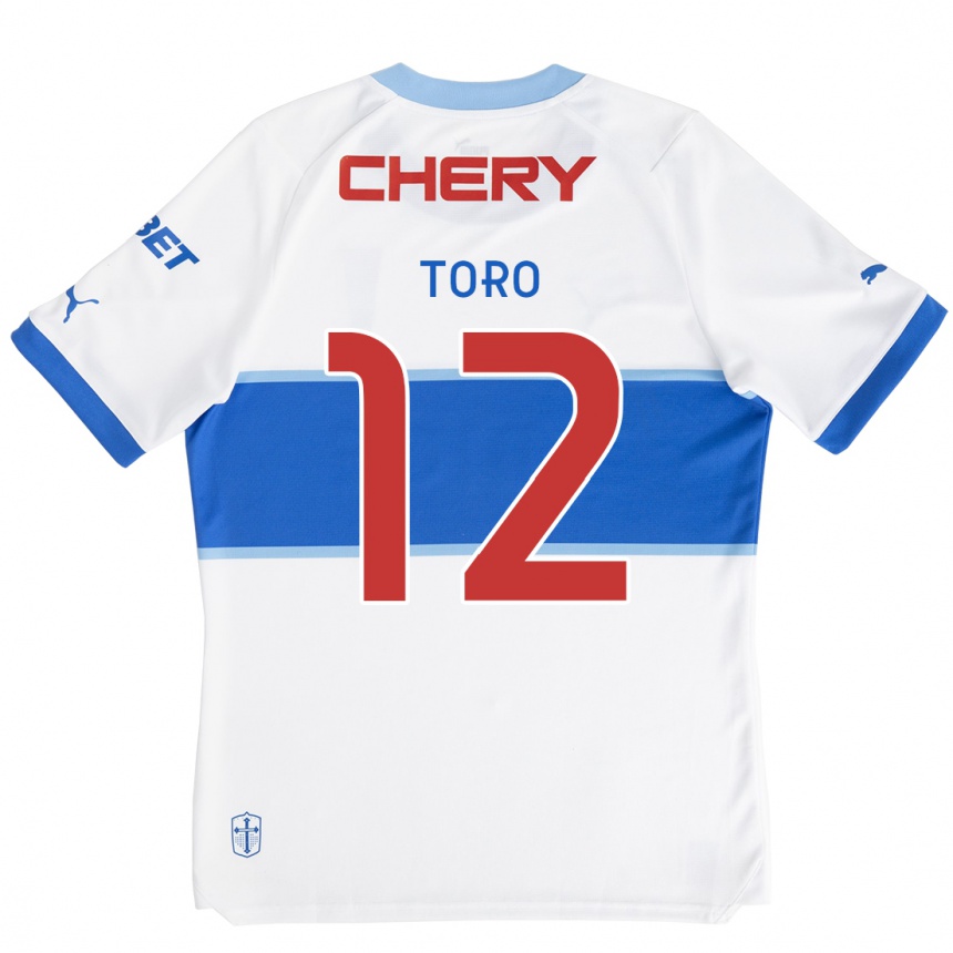 Kids Football Ian Toro #12 White Blue Home Jersey 2024/25 T-Shirt Uk