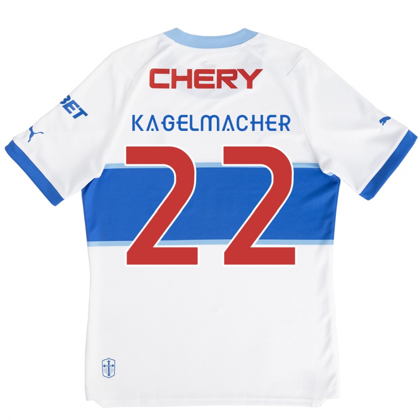 Kids Football Gary Kagelmacher #22 White Blue Home Jersey 2024/25 T-Shirt Uk