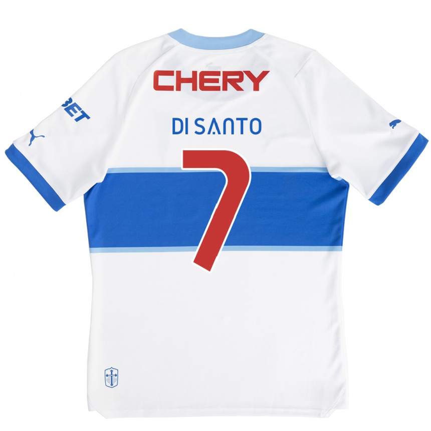 Kids Football Franco Di Santo #7 White Blue Home Jersey 2024/25 T-Shirt Uk