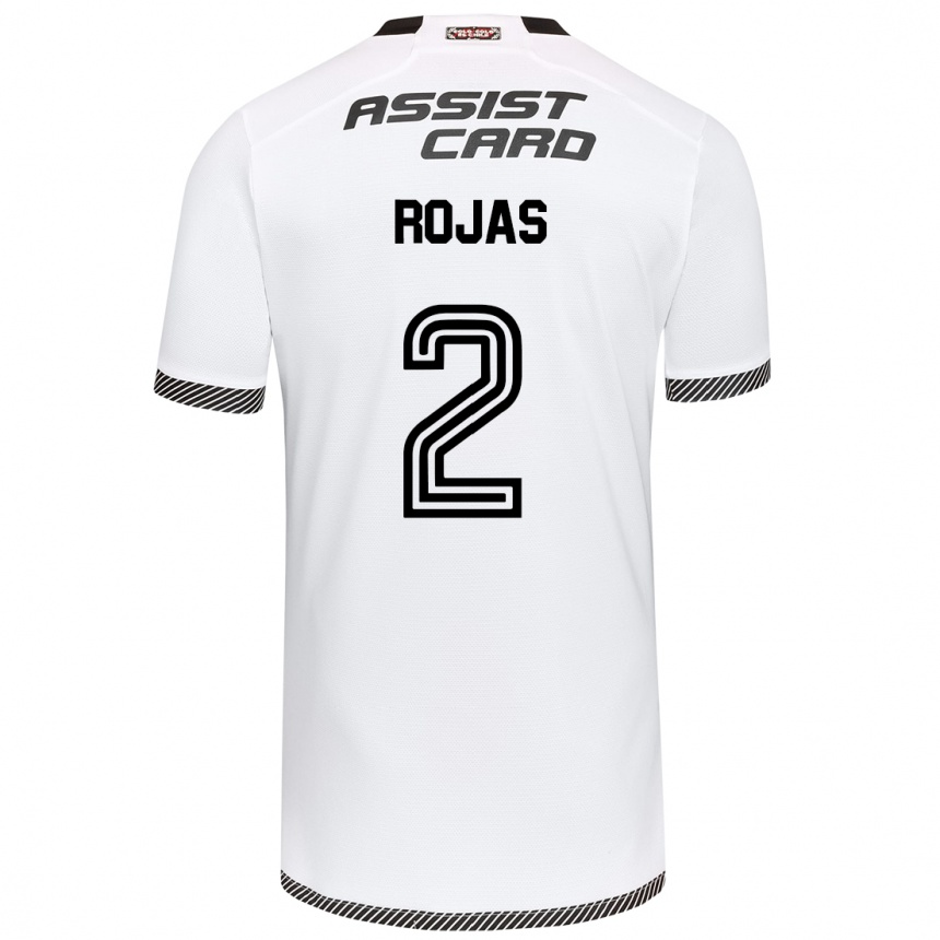 Kids Football Jeyson Rojas #2 White Black Home Jersey 2024/25 T-Shirt Uk