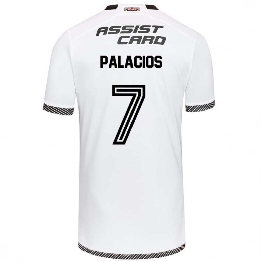 Kids Football Carlos Palacios #7 White Black Home Jersey 2024/25 T-Shirt Uk