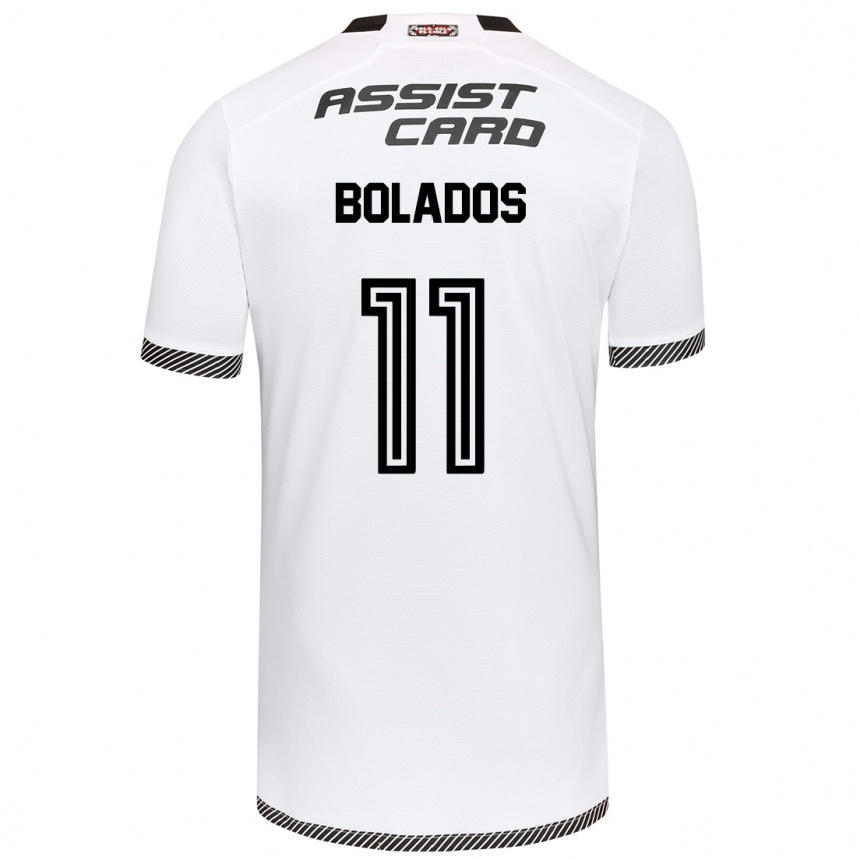 Kids Football Marcos Bolados #11 White Black Home Jersey 2024/25 T-Shirt Uk