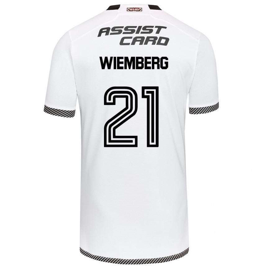 Kids Football Erick Wiemberg #21 White Black Home Jersey 2024/25 T-Shirt Uk